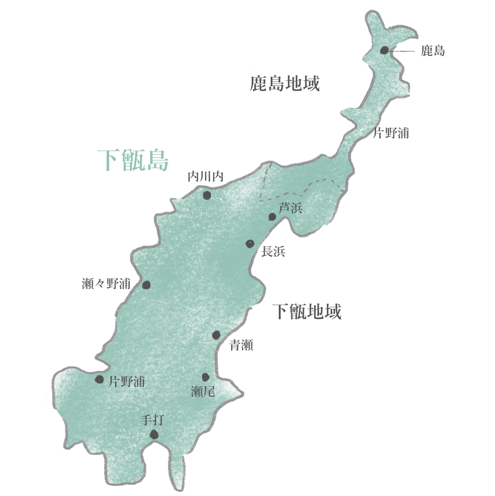 下甑島のマップ